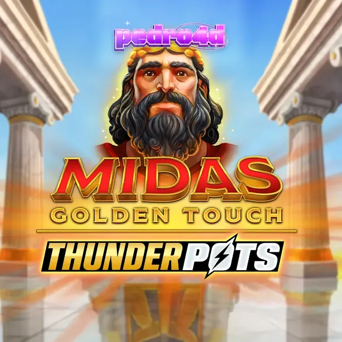 Tampilan visual slot Midas Golden Touch: Thunder Pots dengan elemen emas dan fitur chest.